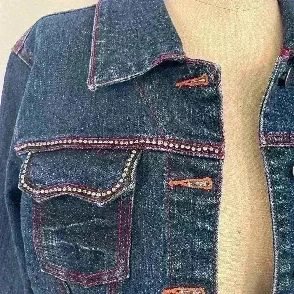 Custom repurposed Zanani Jean Jacket Size Medium - Picture 5 of 10